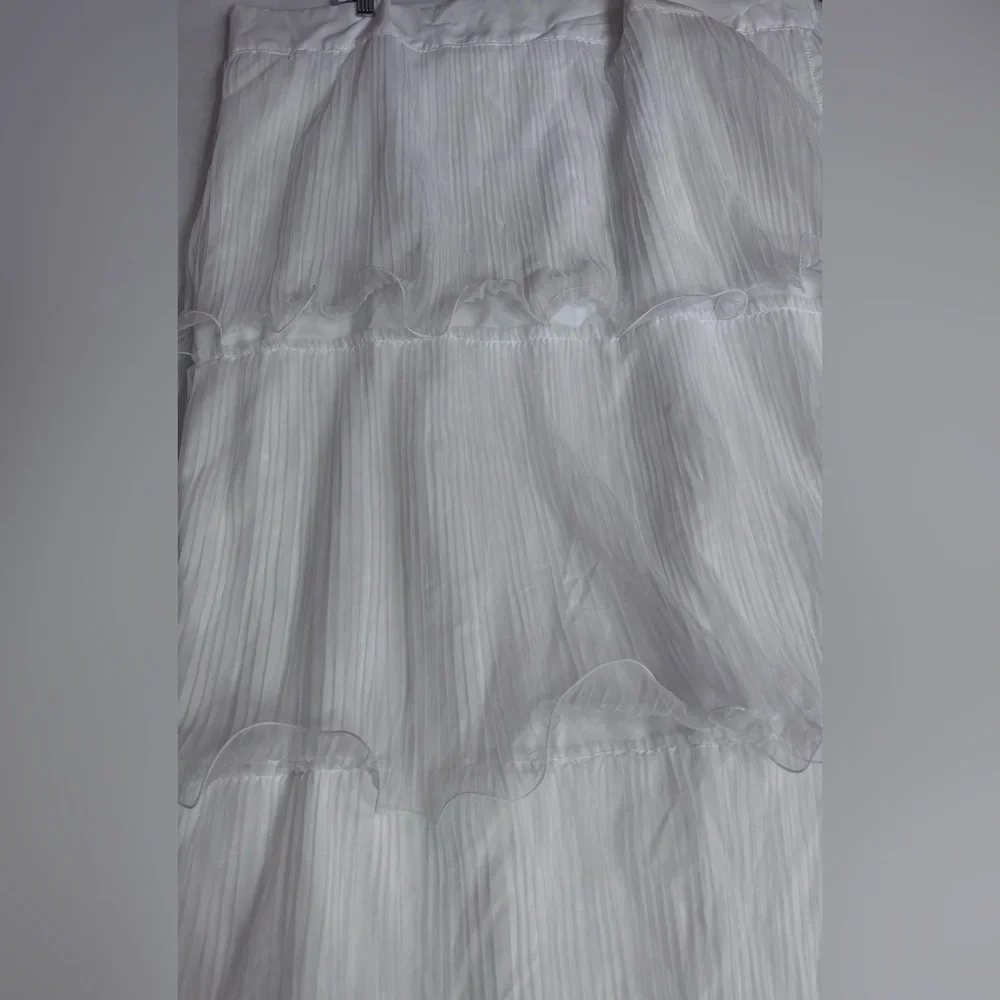 LUSH DECOR 3 Elegant White Tiered Curtain Panels 54”x84”